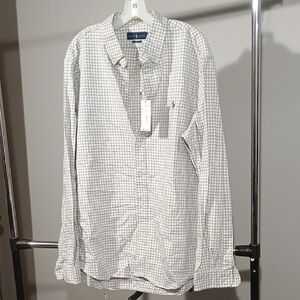 Polo by Ralph Lauren Men's Gray Checkered Shirt